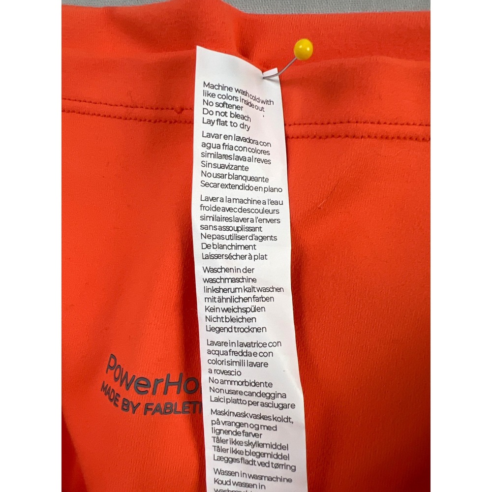 Fabletics PowerHold Leggings Womens 4X Orange High Rise 7/8 Compression Yoga - Picture 4 of 12